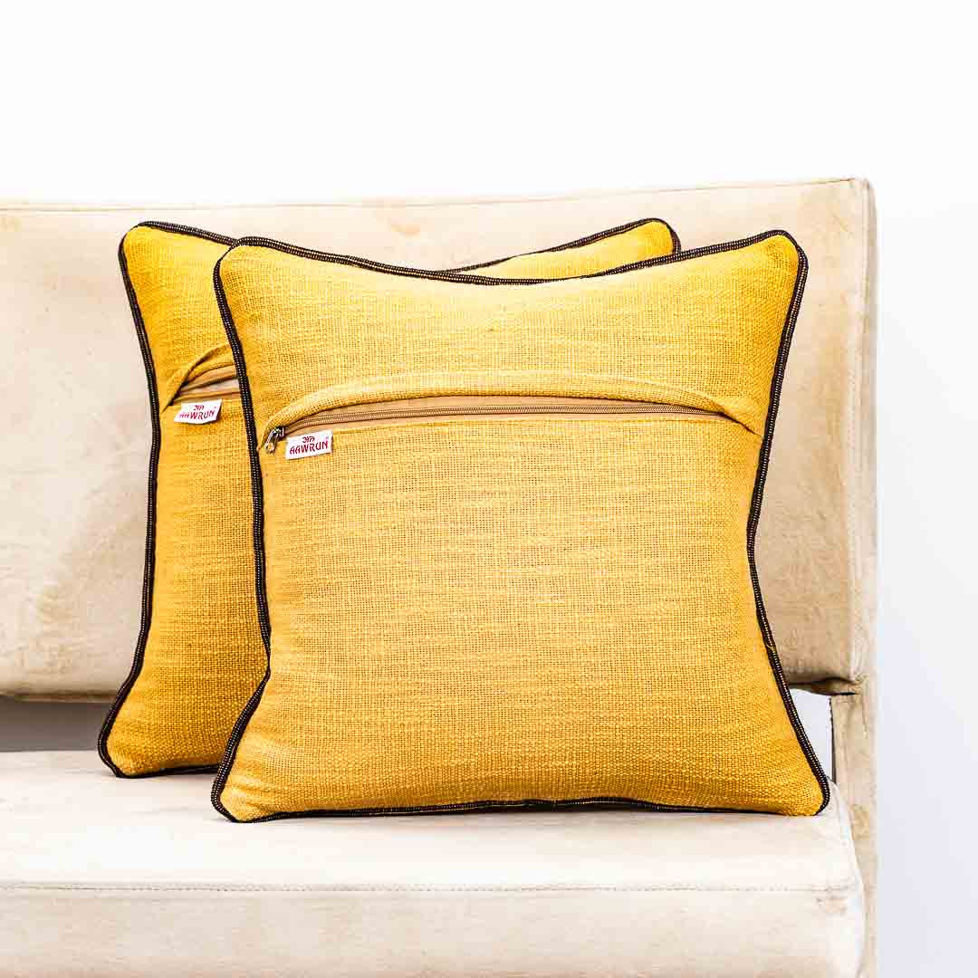 Gorgeous Palm Tree Cushion Cover with Hand Work