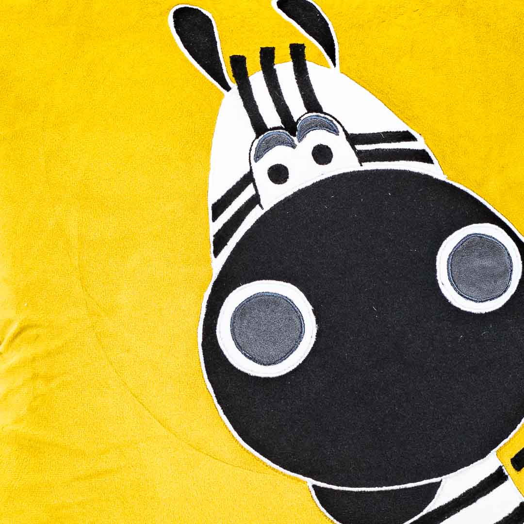 Premium Smiley Zebra Cushion Cover
