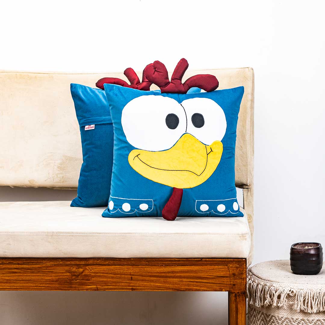 Smiling Skybird Cushion Cover For Kids