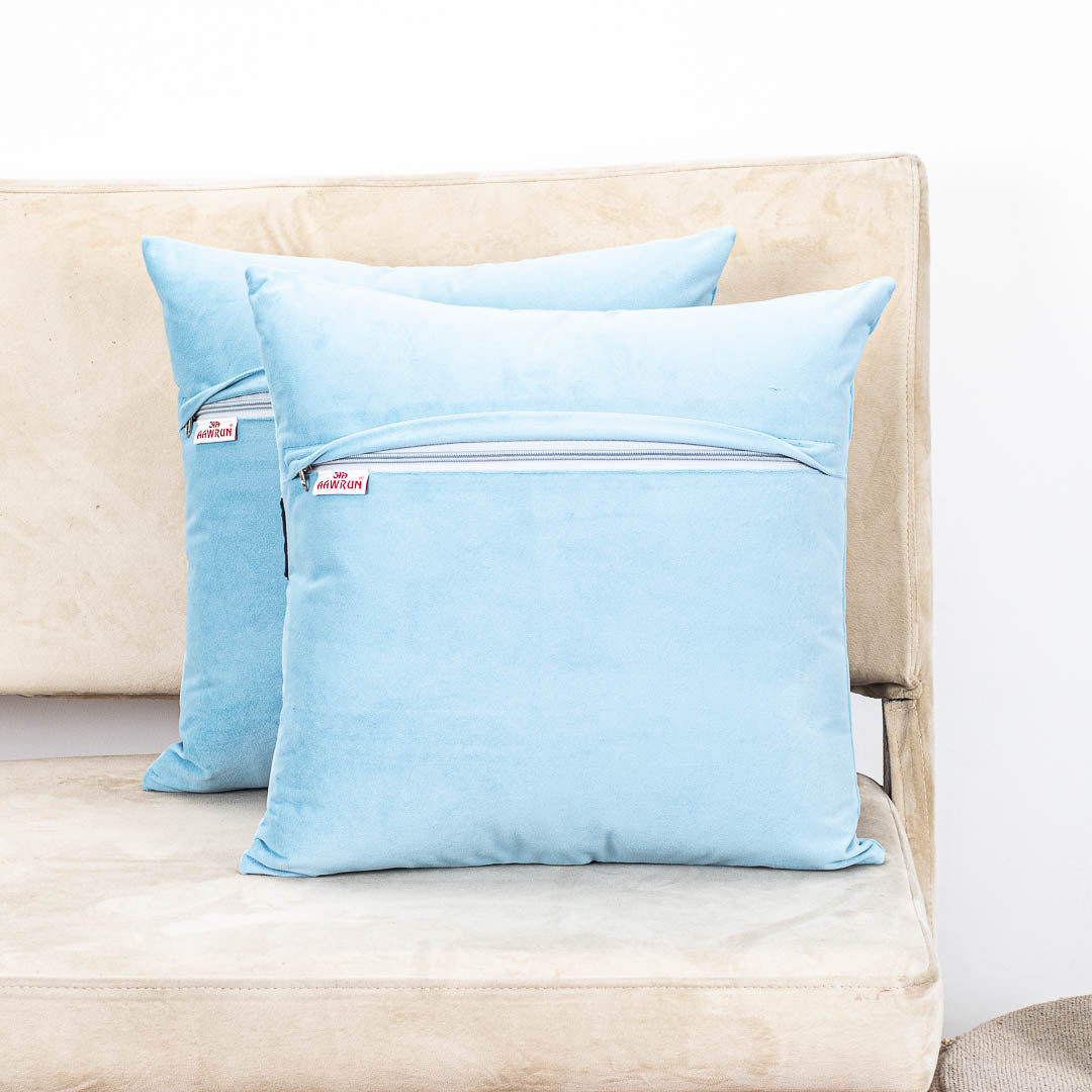 Premium Blue City Curve Cushion Cover