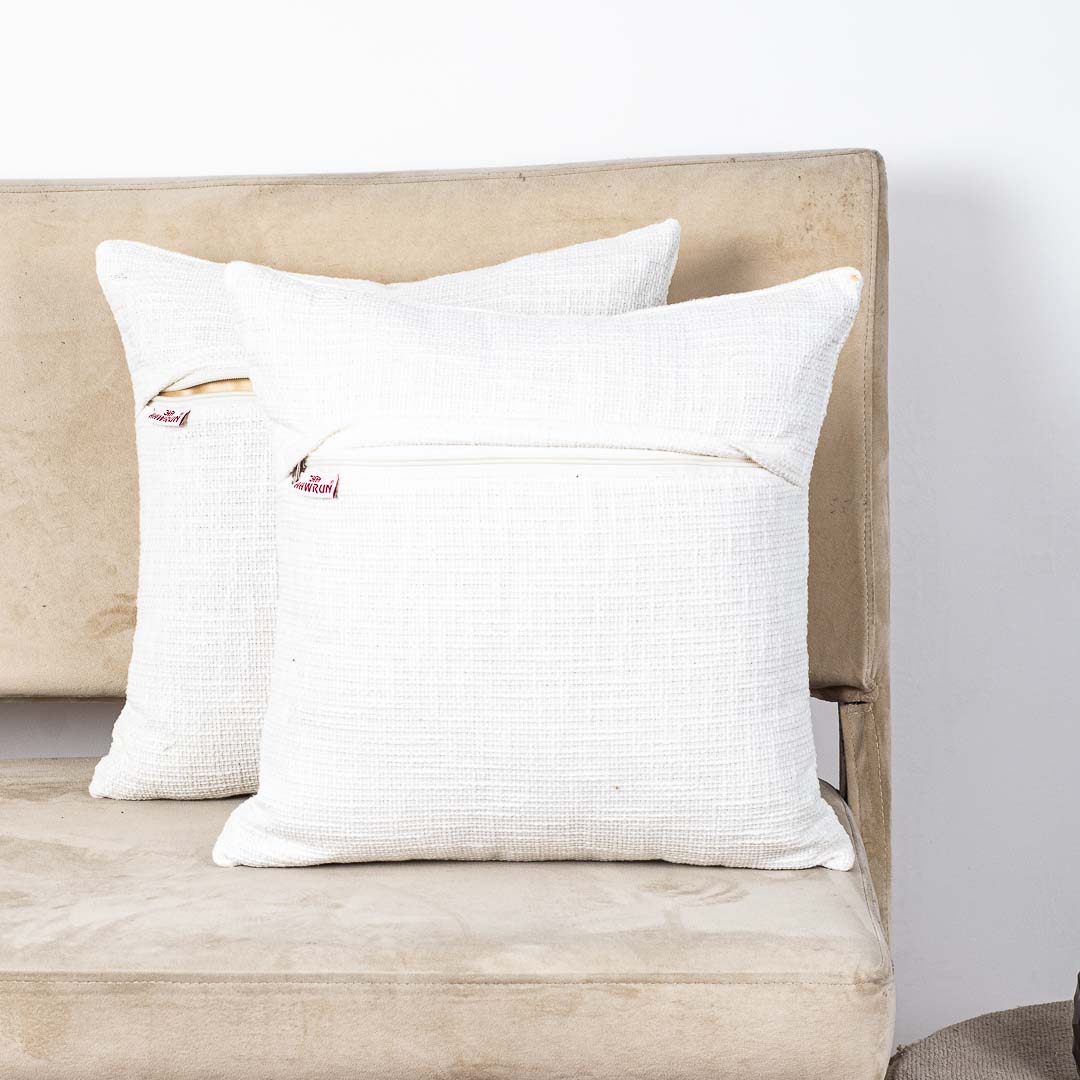 Premium Five Paisley Embroidery Cushion Cover