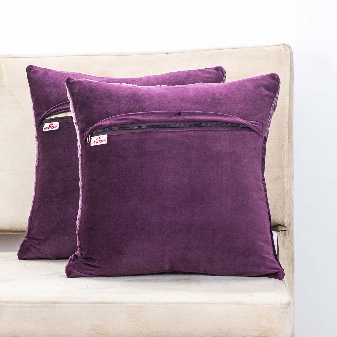 Premium Shaded Gathered Zig-Zag Design Cushion Cover