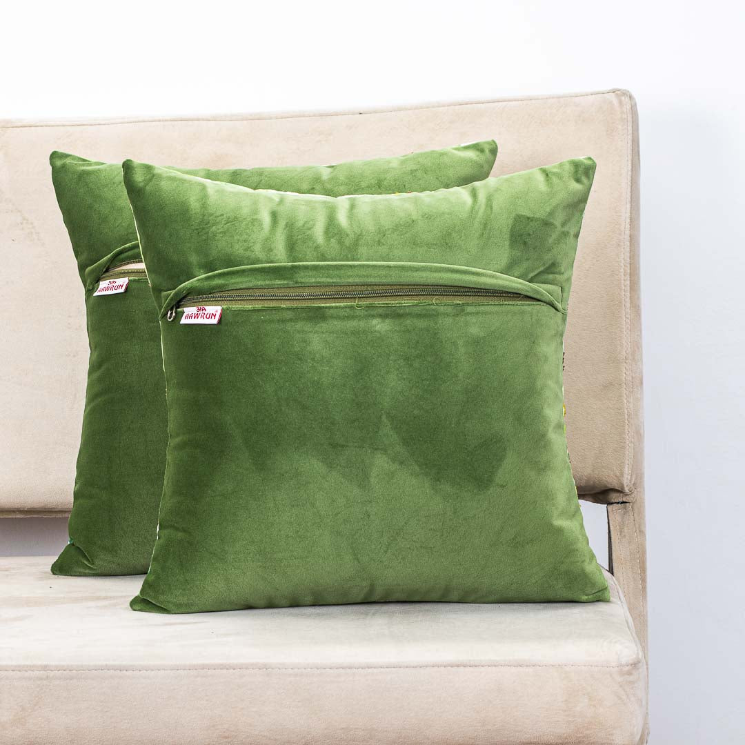 Premium Monstera Leaf - Hand Work Cushion Cover