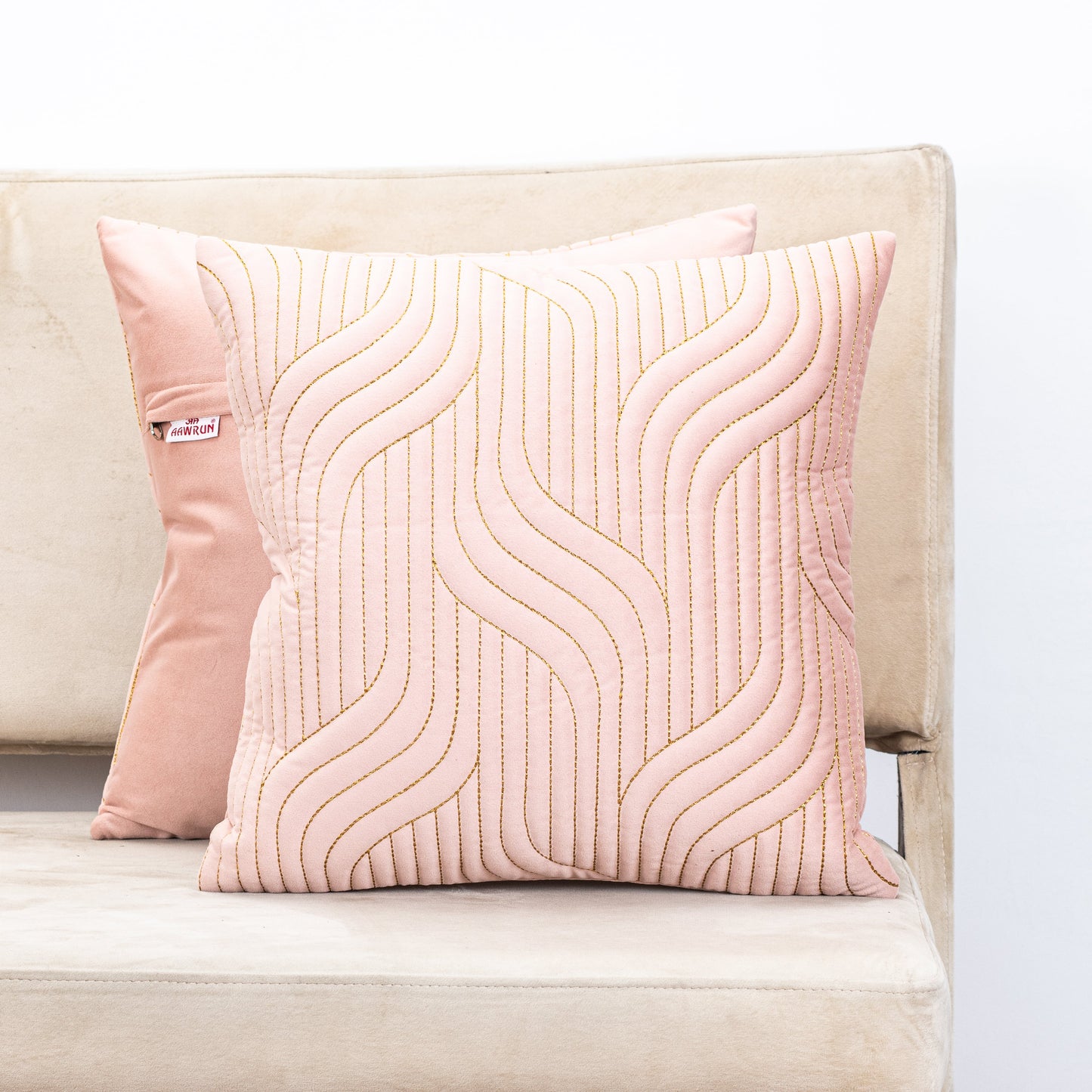 Vapour Pattern Zari Velvet Cushion Covers