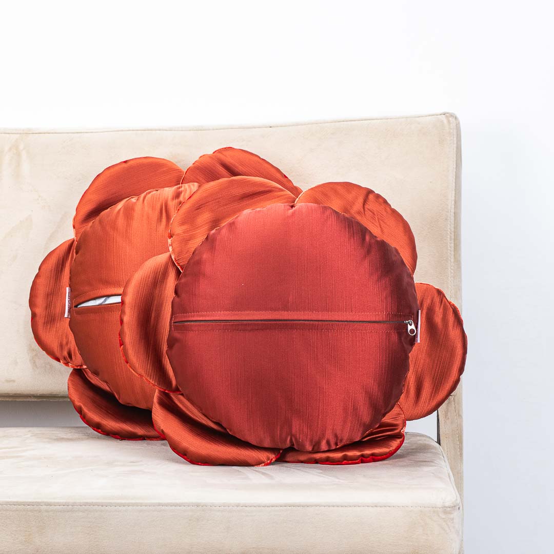 Charming Rose-Shaped Cushion Cover