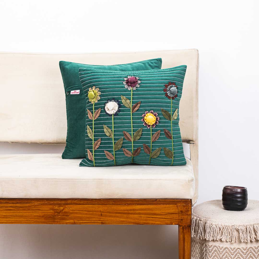 Captivating Flower Bloom Cushion Cover