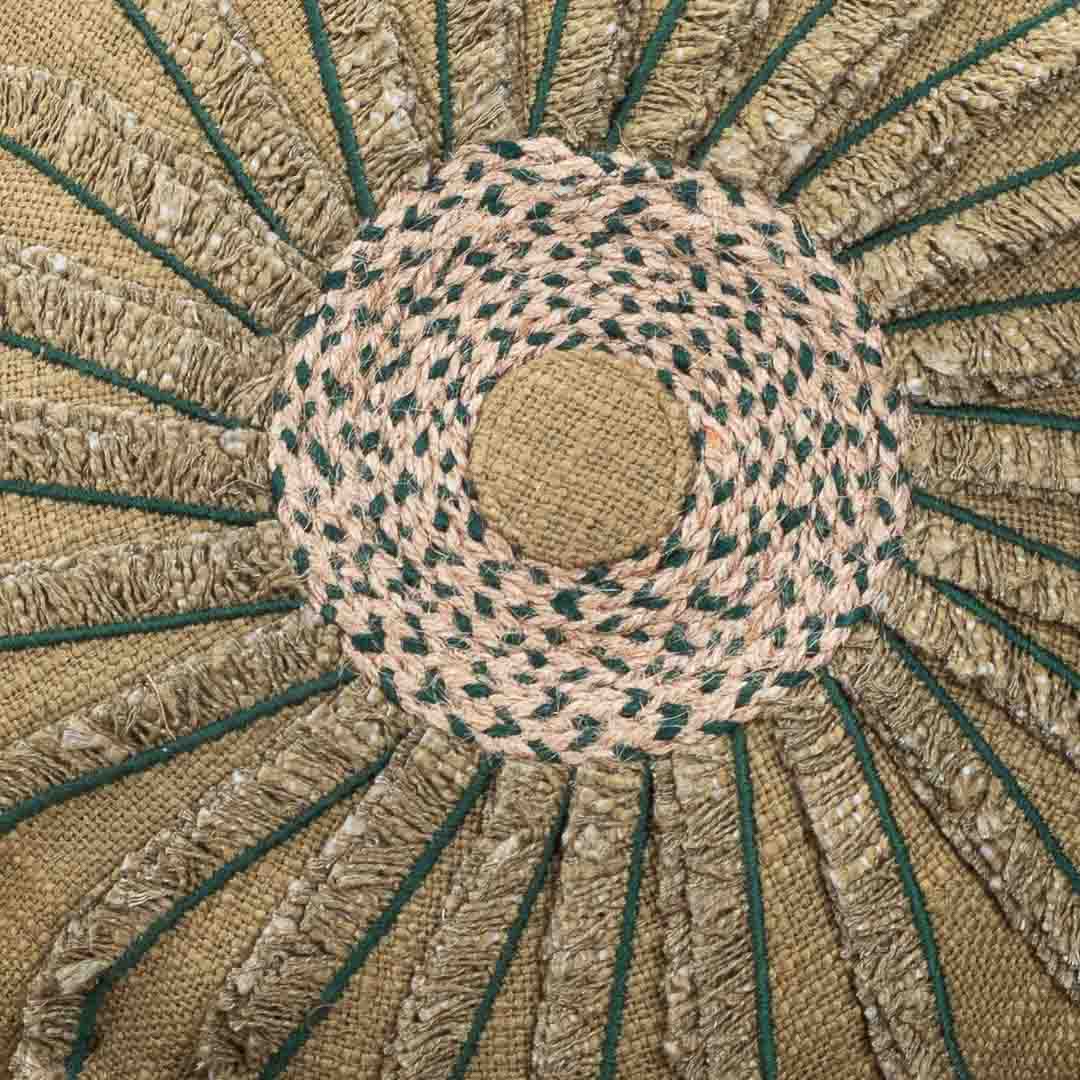 Premium Handmade Jute Chakri Cushion Cover
