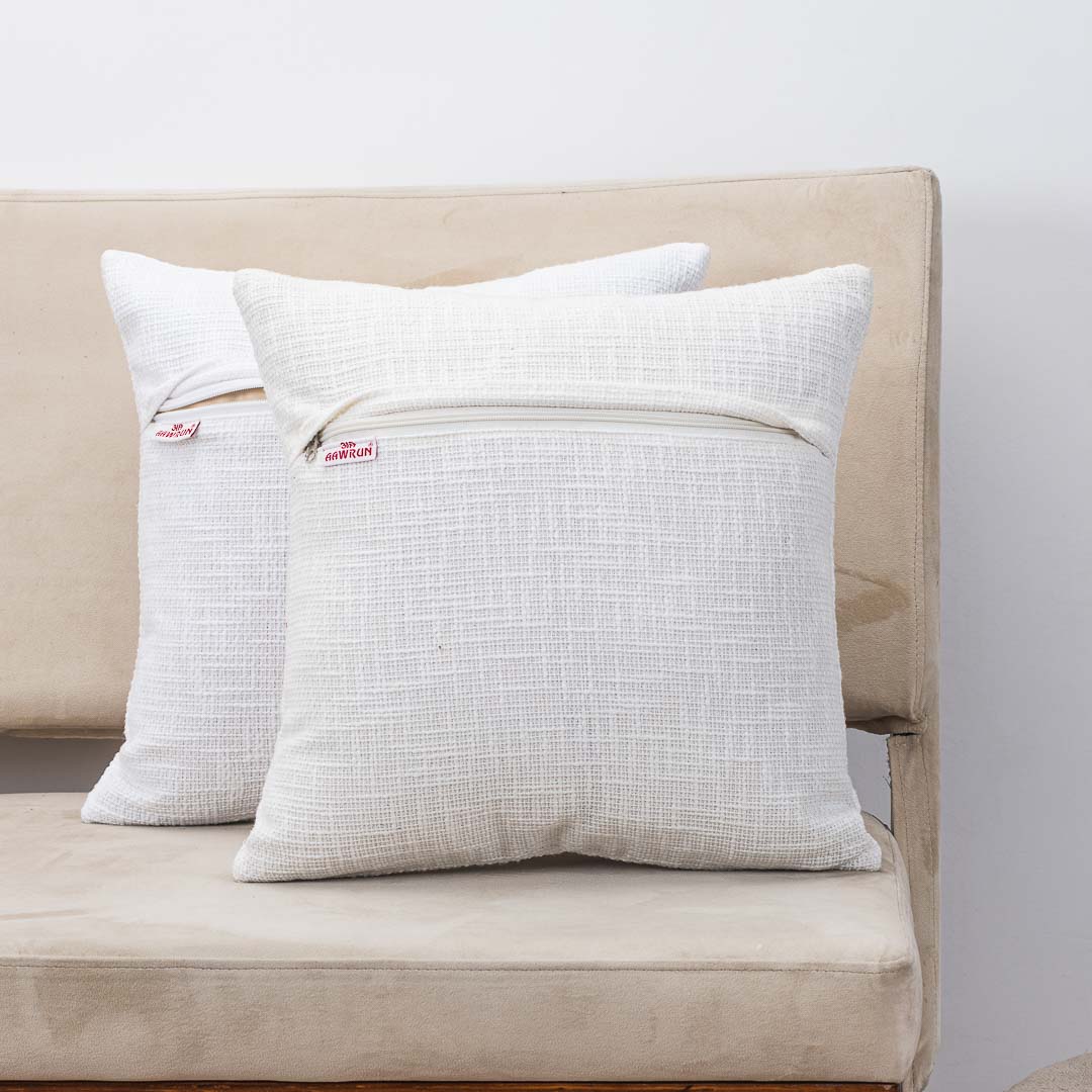 Premium Sunburst Bloom Embroidery Cushion Cover