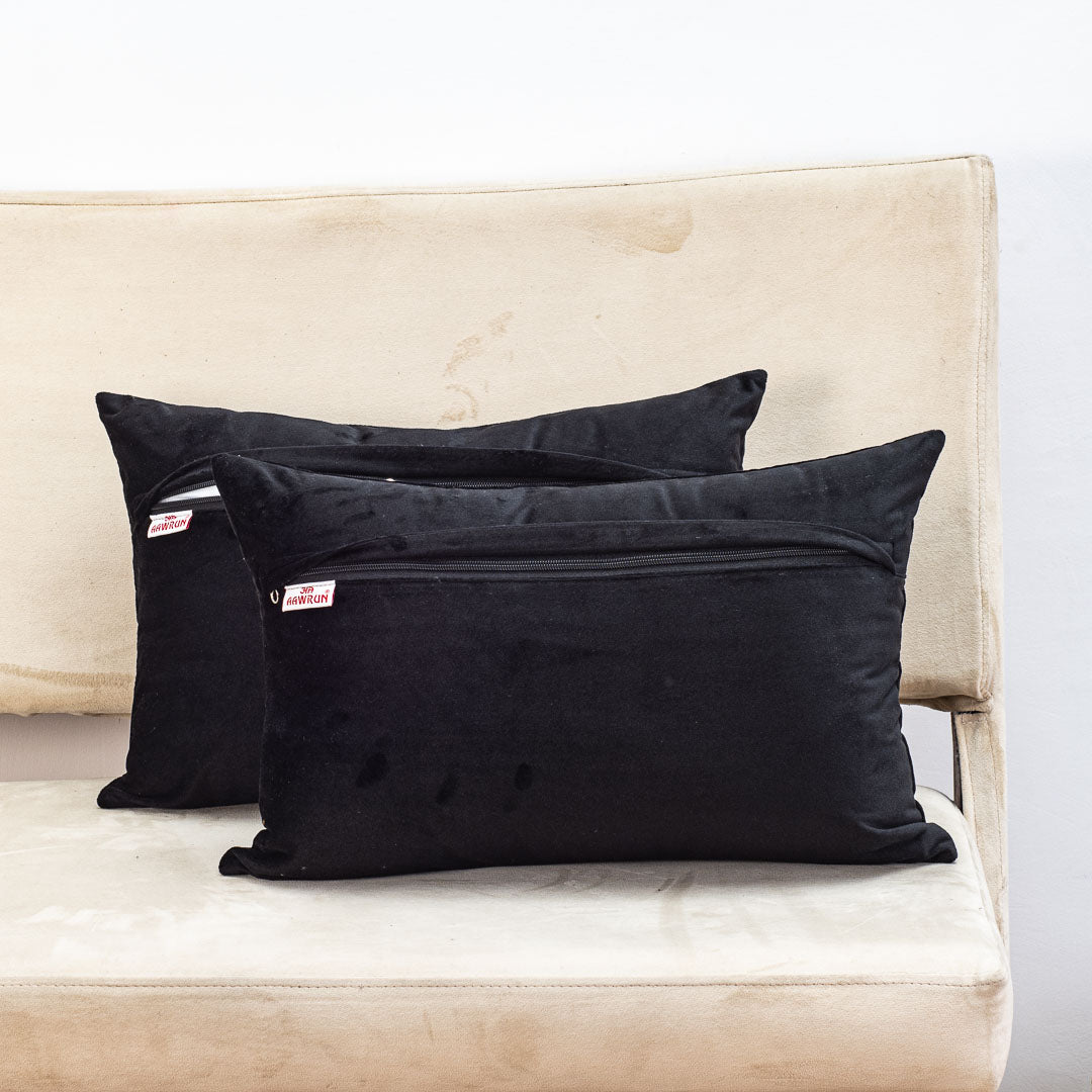 Premium Zebra & Palm Tree Embroidery Cushion Cover