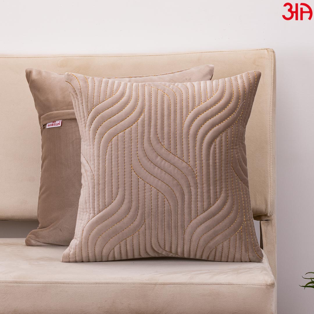Vapour Pattern Zari Velvet Cushion Covers