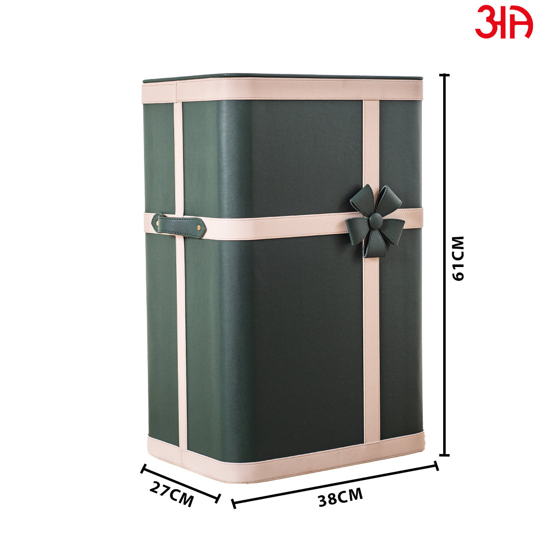Bow Design Laundry Box (16x11x24) Inch