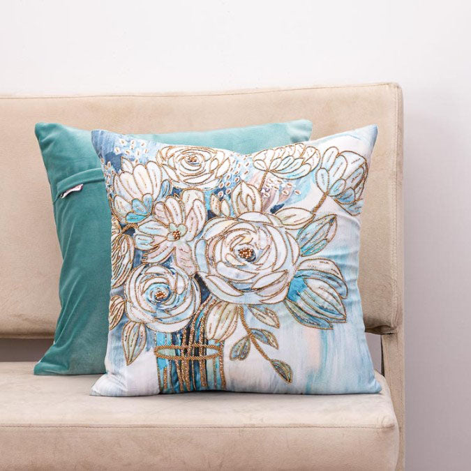 Premium Rose Bouquet Cushion Cover