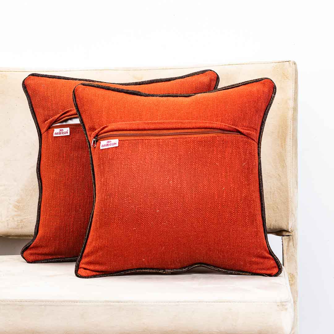 Gorgeous Palm Tree Cushion Cover with Hand Work