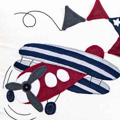 Premium Vintage Plane Cushion Cover For Kids