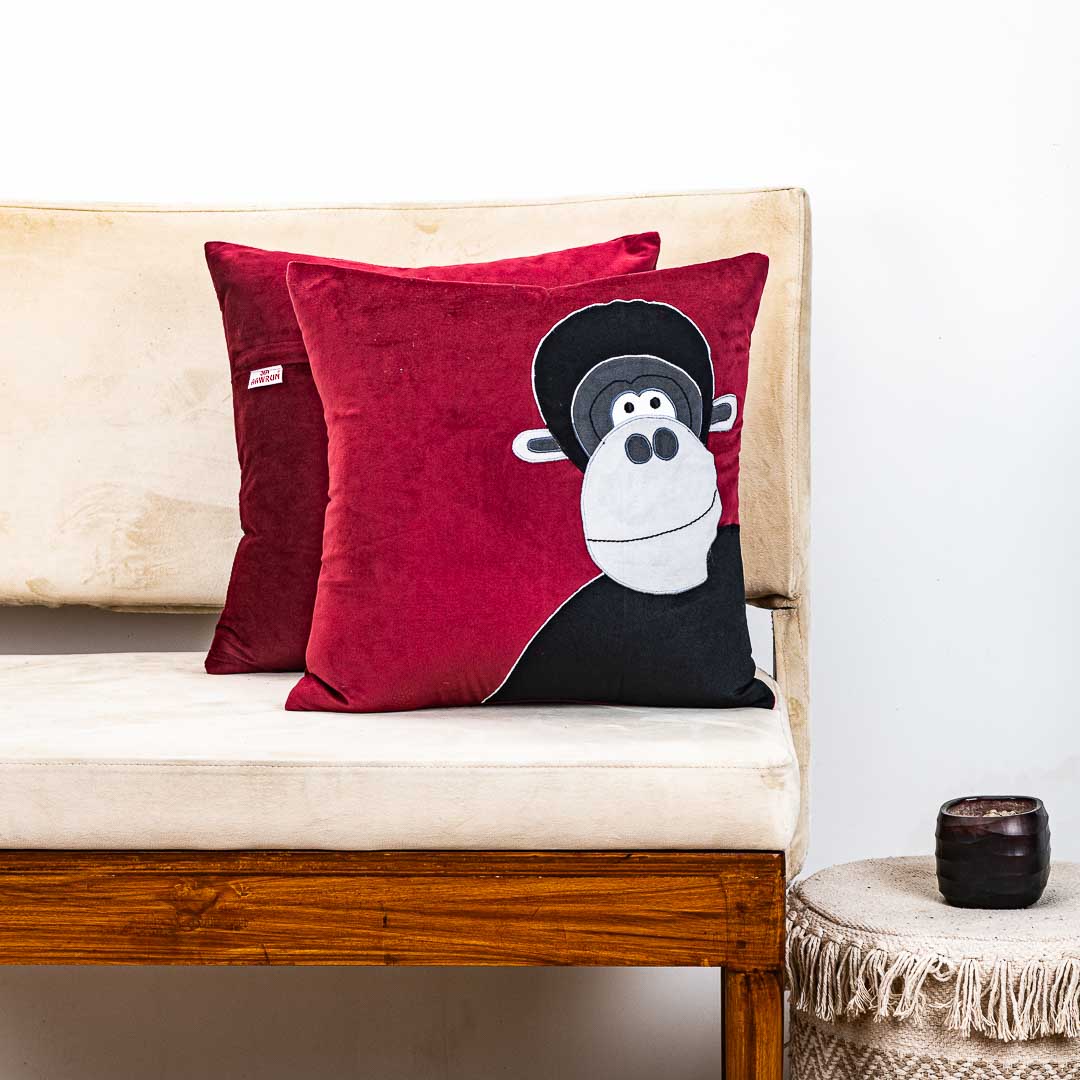 Premium Chimpanzee Cushion Cover For Kids