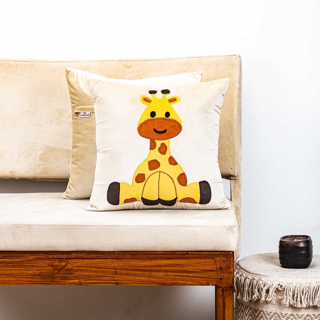 Premium Baby Giraffe Cushion Cover for Kids