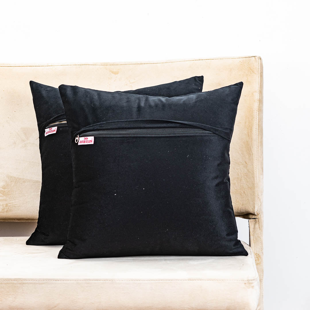 Premium Royal Cow & Lotus Ring Cushion Cover