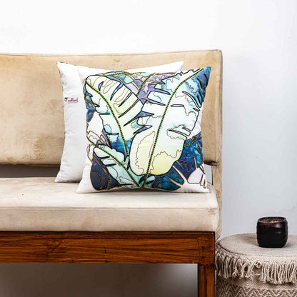 Premium Banana Leaf - Hand Work Cushion Cover