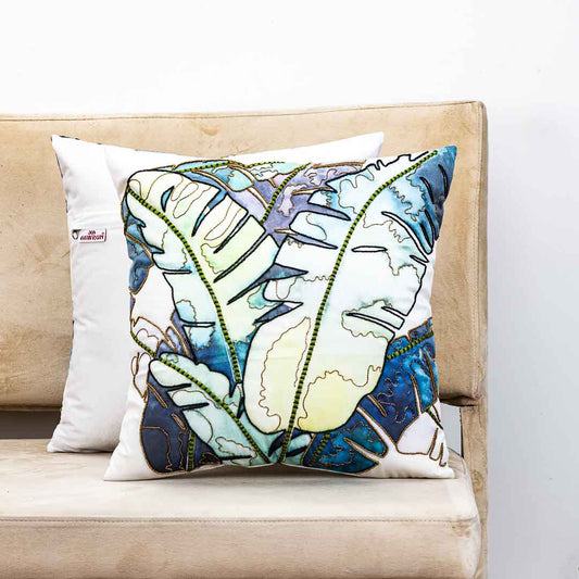 Premium Banana Leaf - Hand Work Cushion Cover