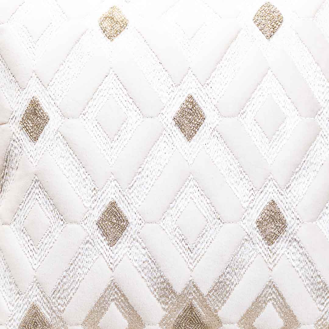 Premium Diamond Cut EMB & H'Work Cushion Cover