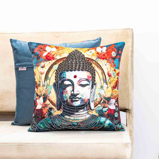 Premium Divine Buddha Cushion Cover