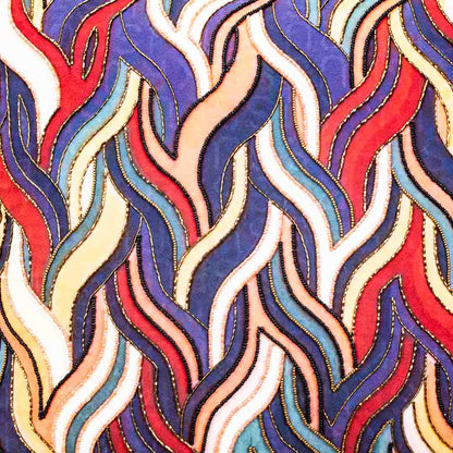 Abstract Multicolour Waves - H'WORK Cushion Cover