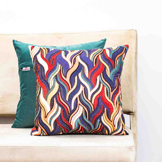 Abstract Multicolour Waves - H'WORK Cushion Cover