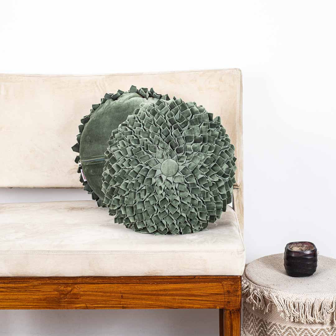 Premium Dalia Flower Cushion Cover