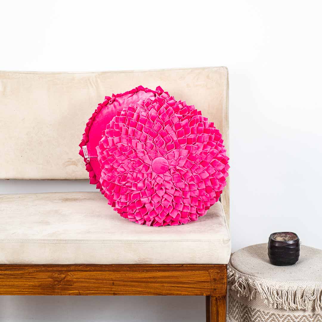 Premium Dalia Flower Cushion Cover