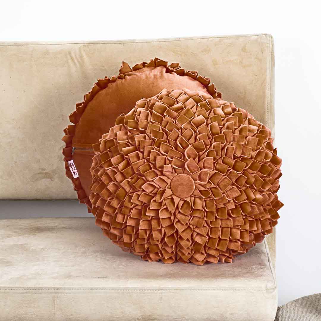 Premium Dalia Flower Cushion Cover