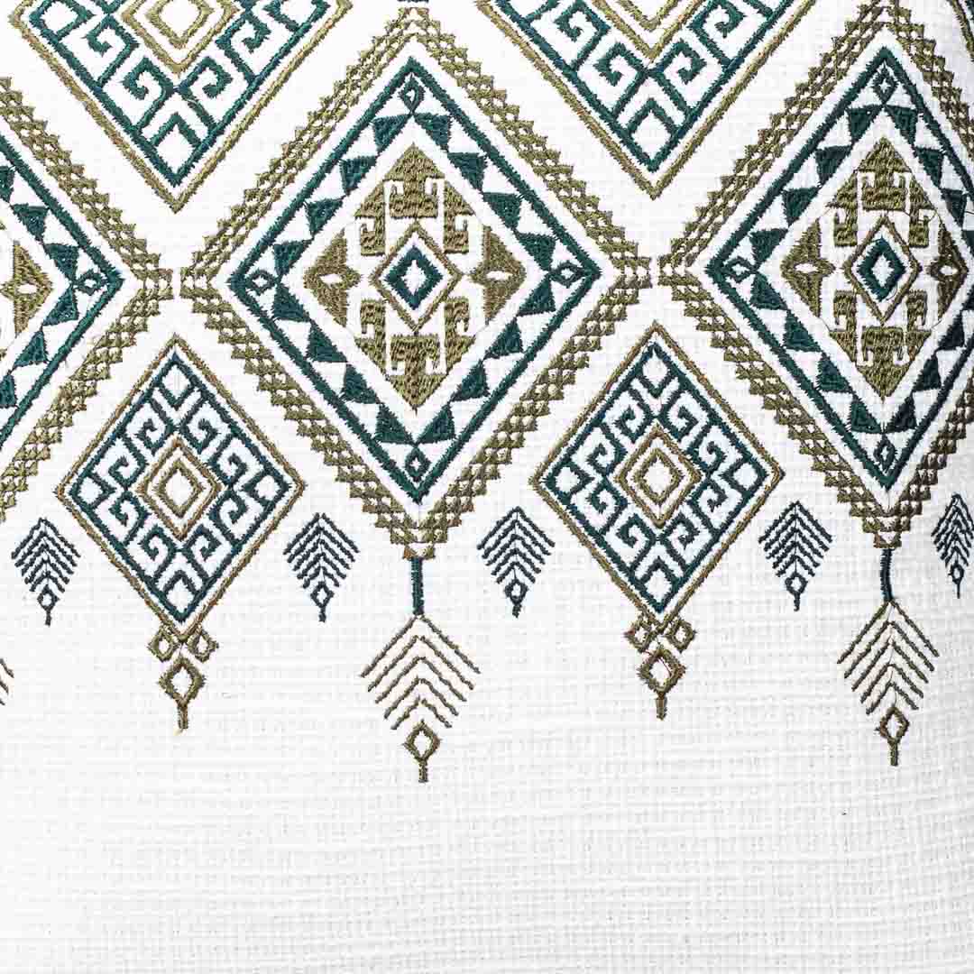 Premium Heritage Embroidery Top Cushion Cover