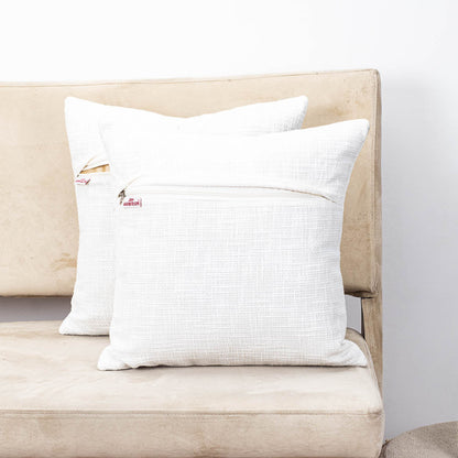 Premium Heritage Embroidery Top Cushion Cover