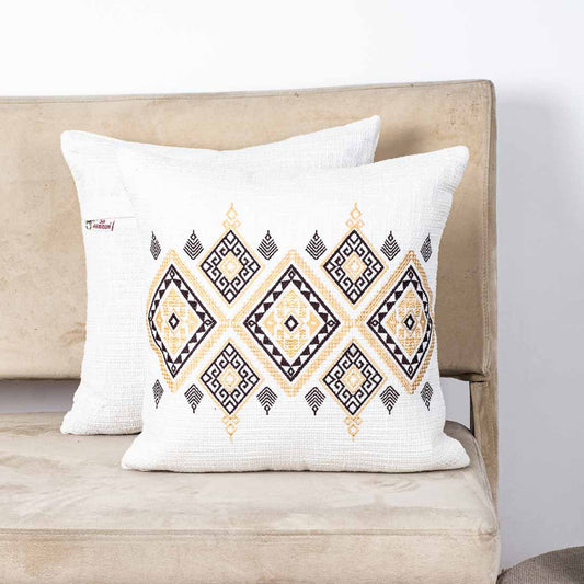Premium Heritage Embroidery Center Cushion Cover