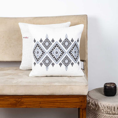 Premium Heritage Embroidery Center Cushion Cover