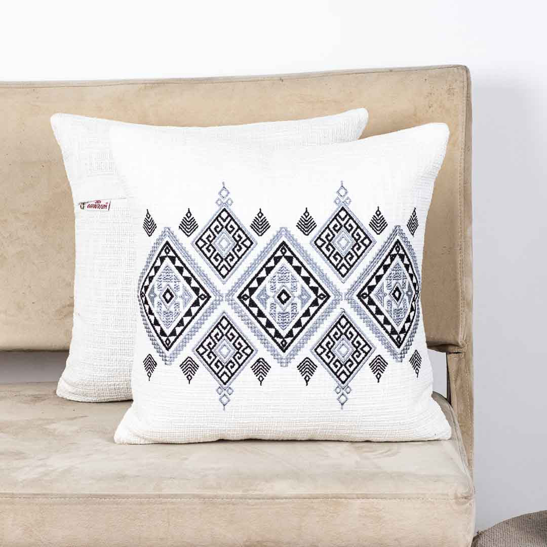 Premium Heritage Embroidery Center Cushion Cover