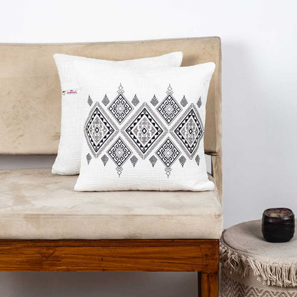 Premium Heritage Embroidery Center Cushion Cover
