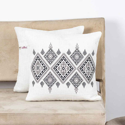 Premium Heritage Embroidery Center Cushion Cover