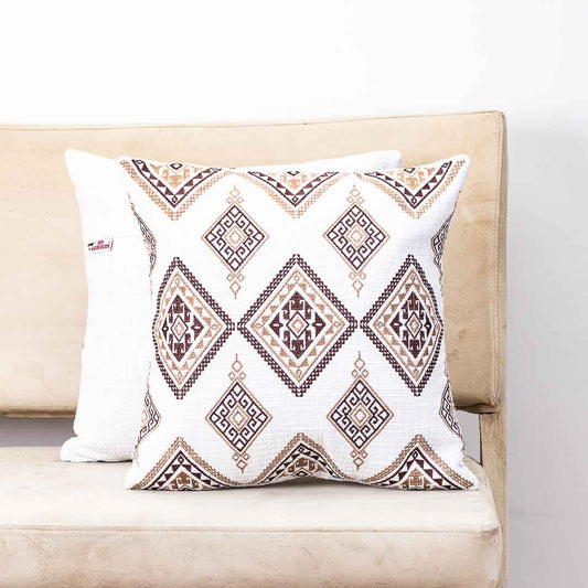 Premium Heritage Embroidery All Over Cushion Cover