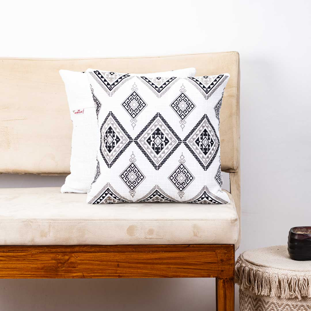 Premium Heritage Embroidery All Over Cushion Cover