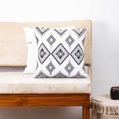 Premium Heritage Embroidery All Over Cushion Cover