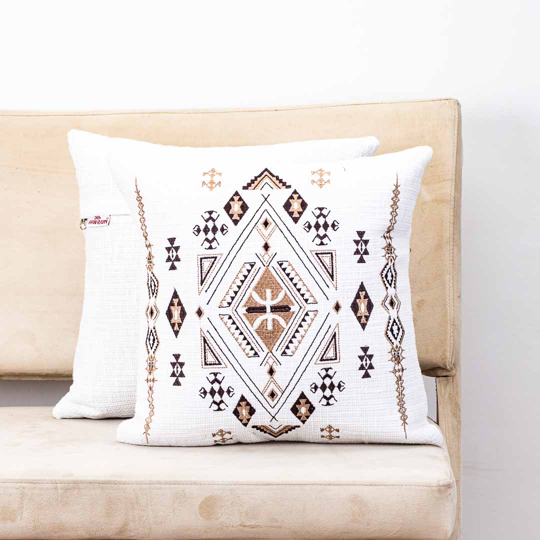Premium Aztec Ethnic Embroidery Cushion Cover