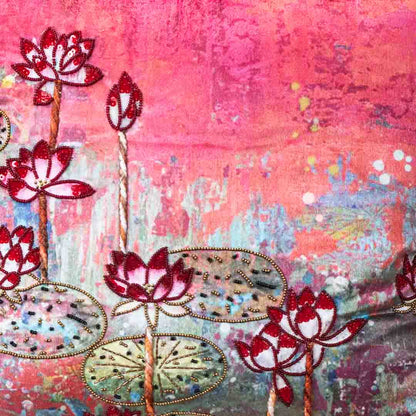 Premium Lotus Paradise Cushion Cover