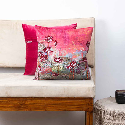 Premium Lotus Paradise Cushion Cover