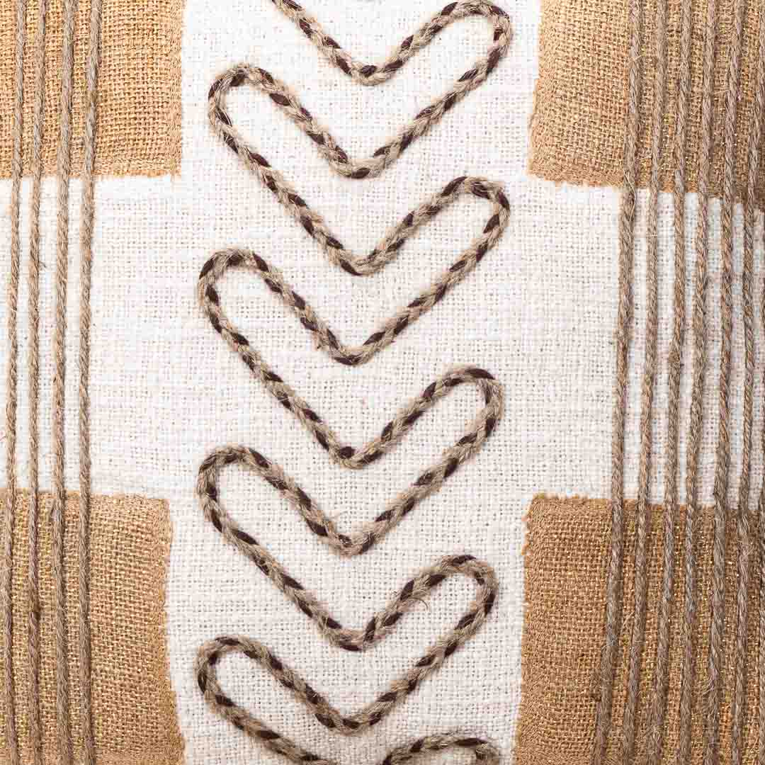 Premium New Jute Fashion Cushion Cover Design One