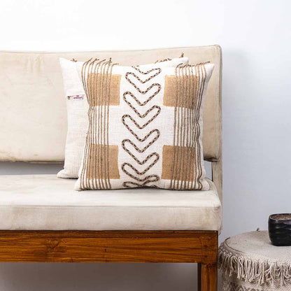 Premium New Jute Fashion Cushion Cover Design One