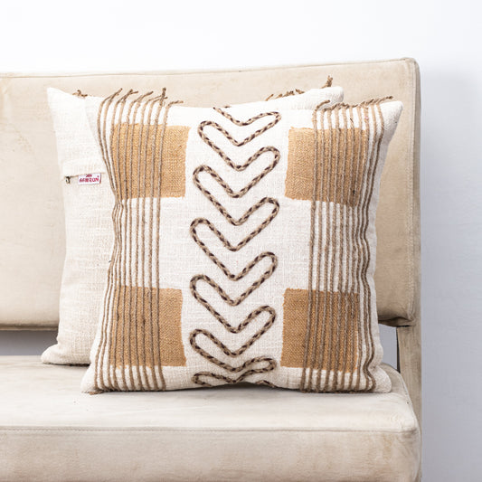 Premium New Jute Fashion Cushion Cover Design One