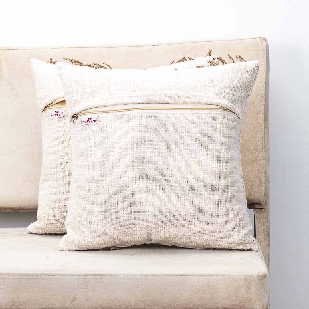 Premium New Jute Fashion Cushion Cover Design One