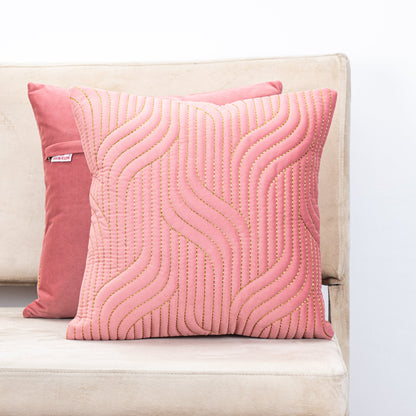 Vapour Pattern Zari Velvet Cushion Covers