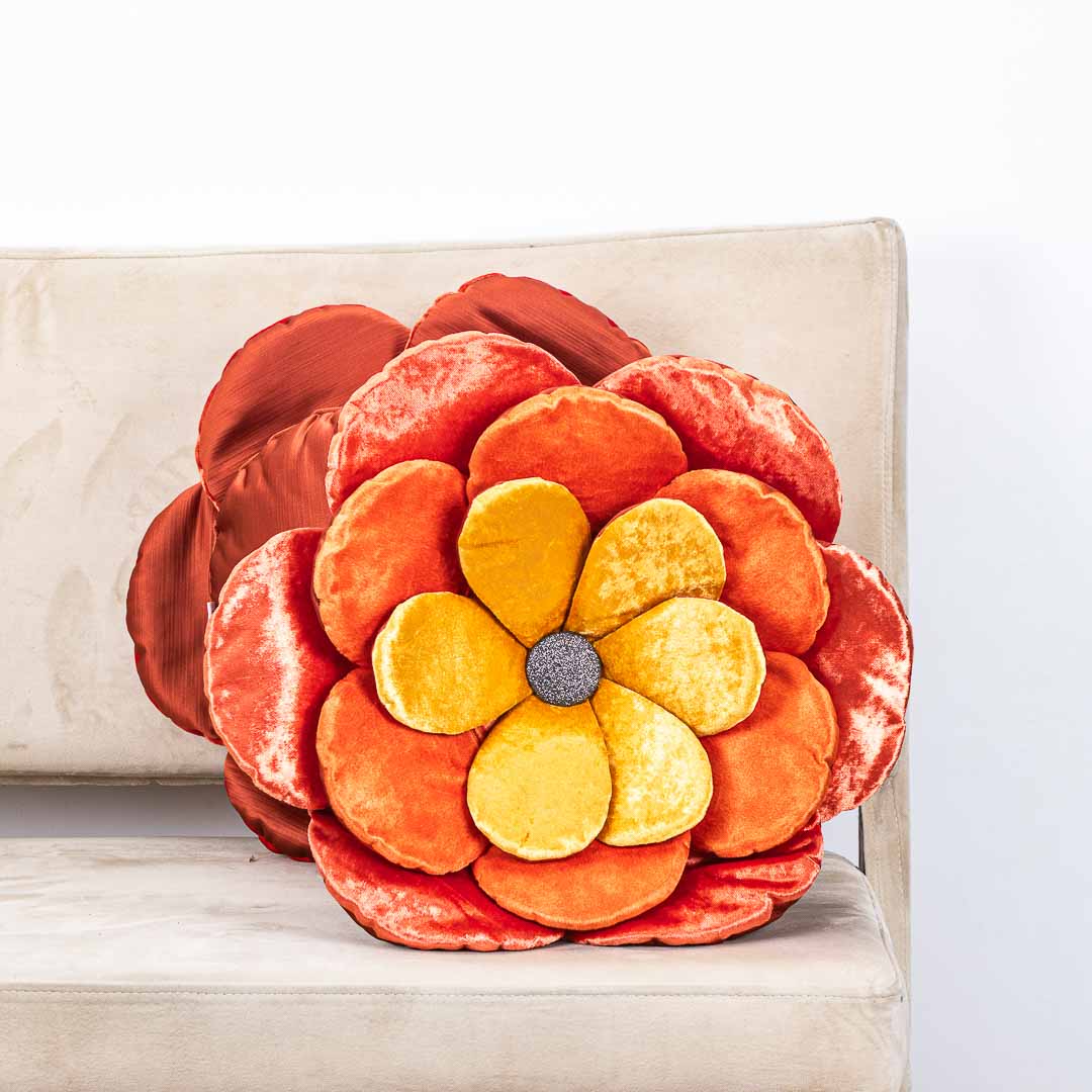 Charming Rose-Shaped Cushion Cover
