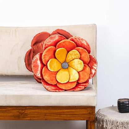 Charming Rose-Shaped Cushion Cover